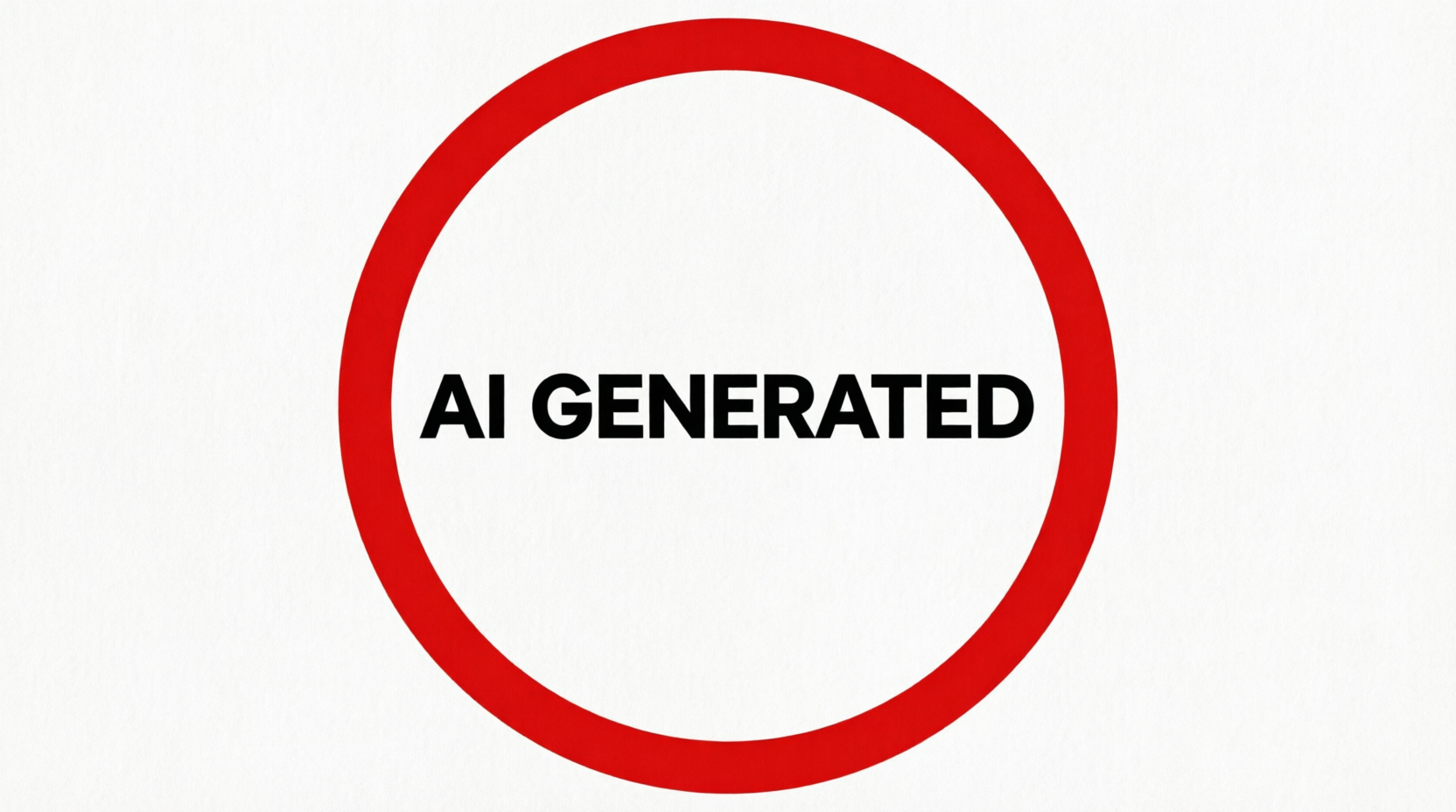 An image signifying the content was ai generated